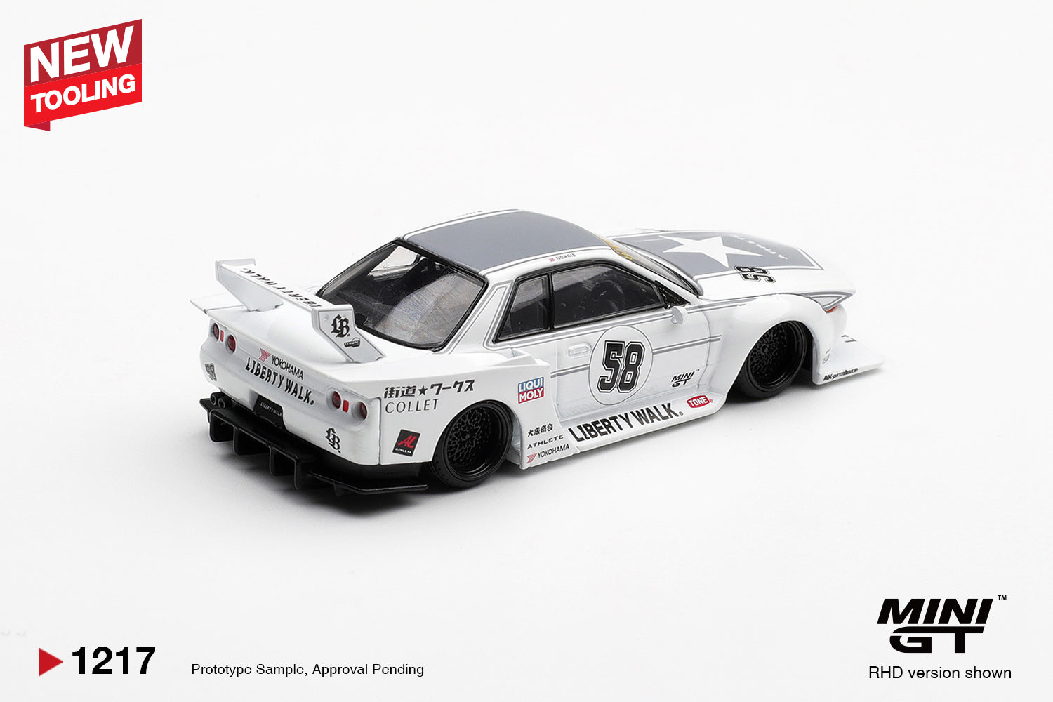 Mini GT Nissan Skyline GT-R (R32) LB-Kaido Works TAS 2025 White - MGT01217-R - Box Version