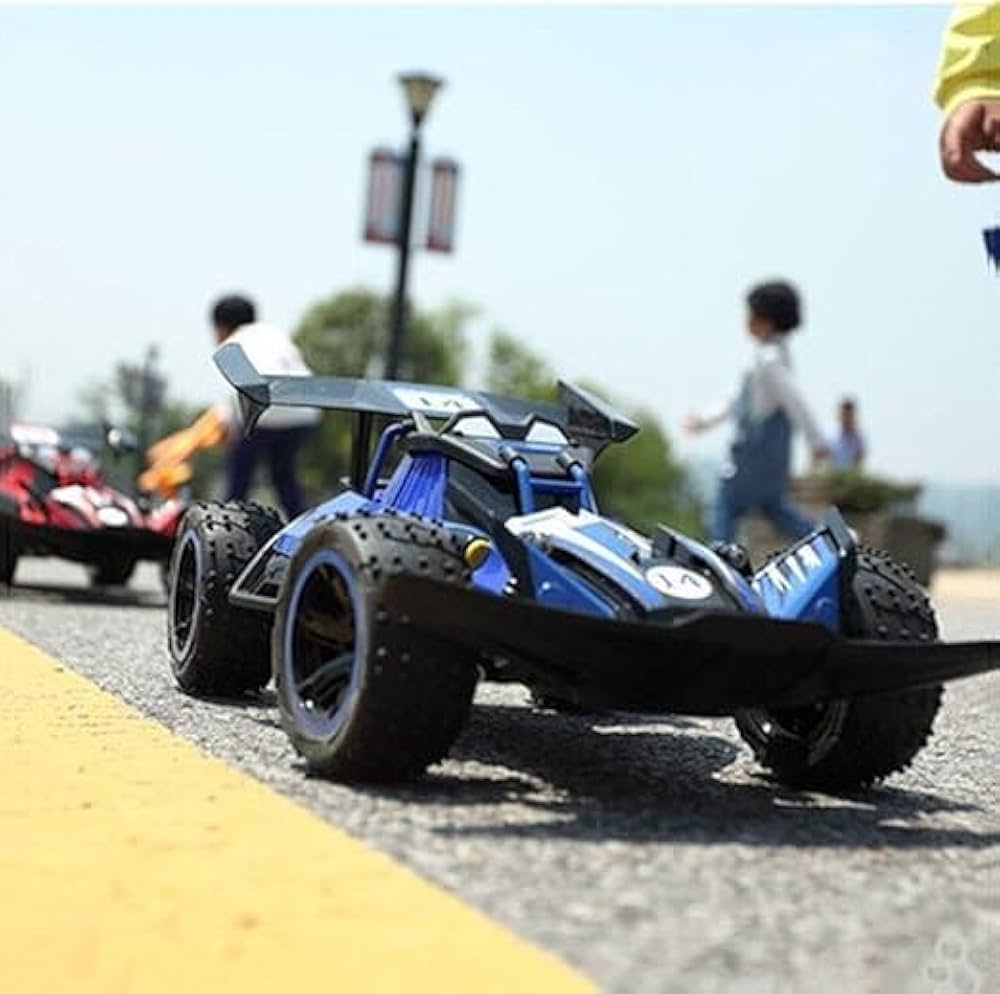 High-Speed RC Buggy Car – 1:14 Scale Off-Road Racing Remote Control Car with Shock Absorbers & Rubber Tyres (Blue)