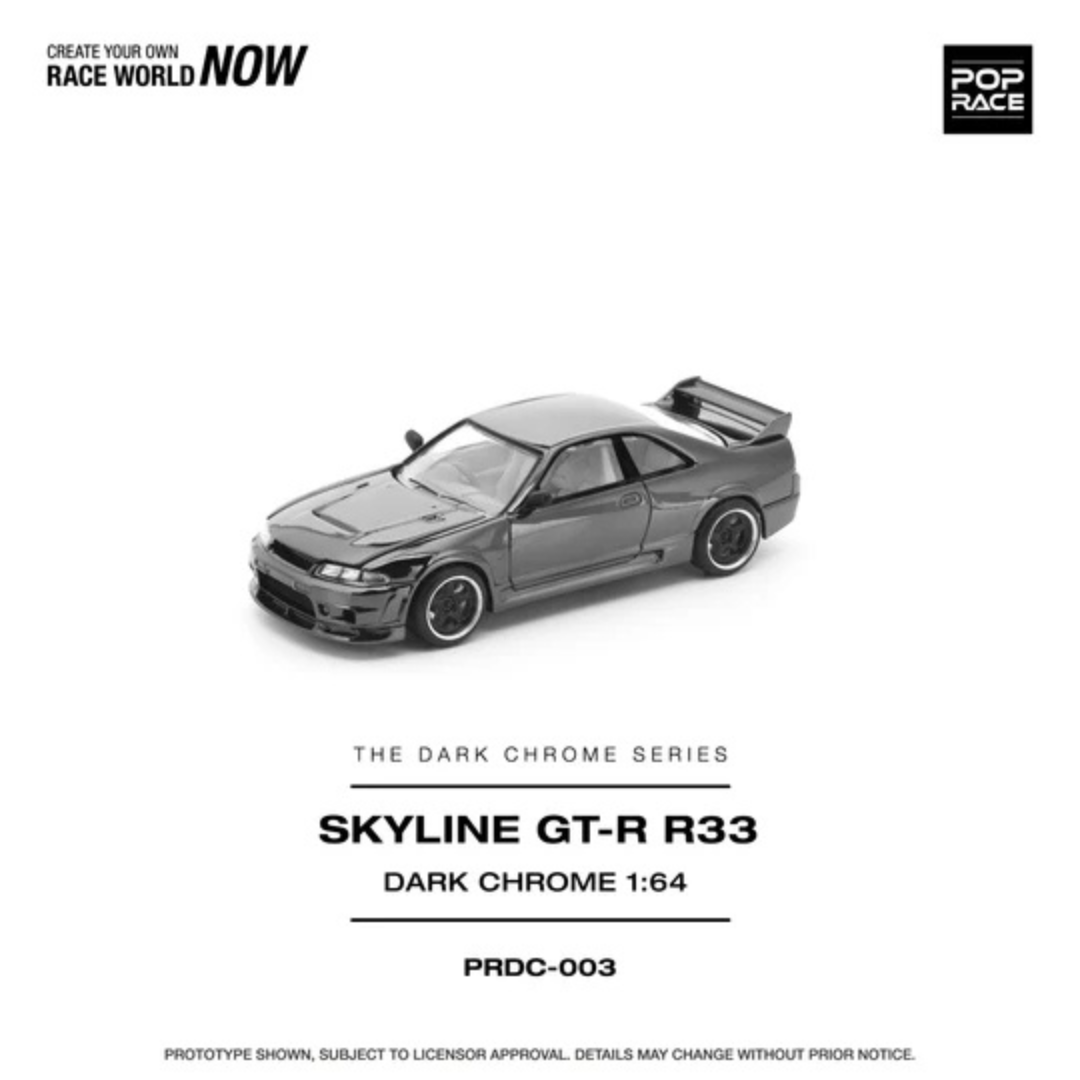 Pop Race Skyline GT-R R33 400R Dark Chrome Series PRDC-003