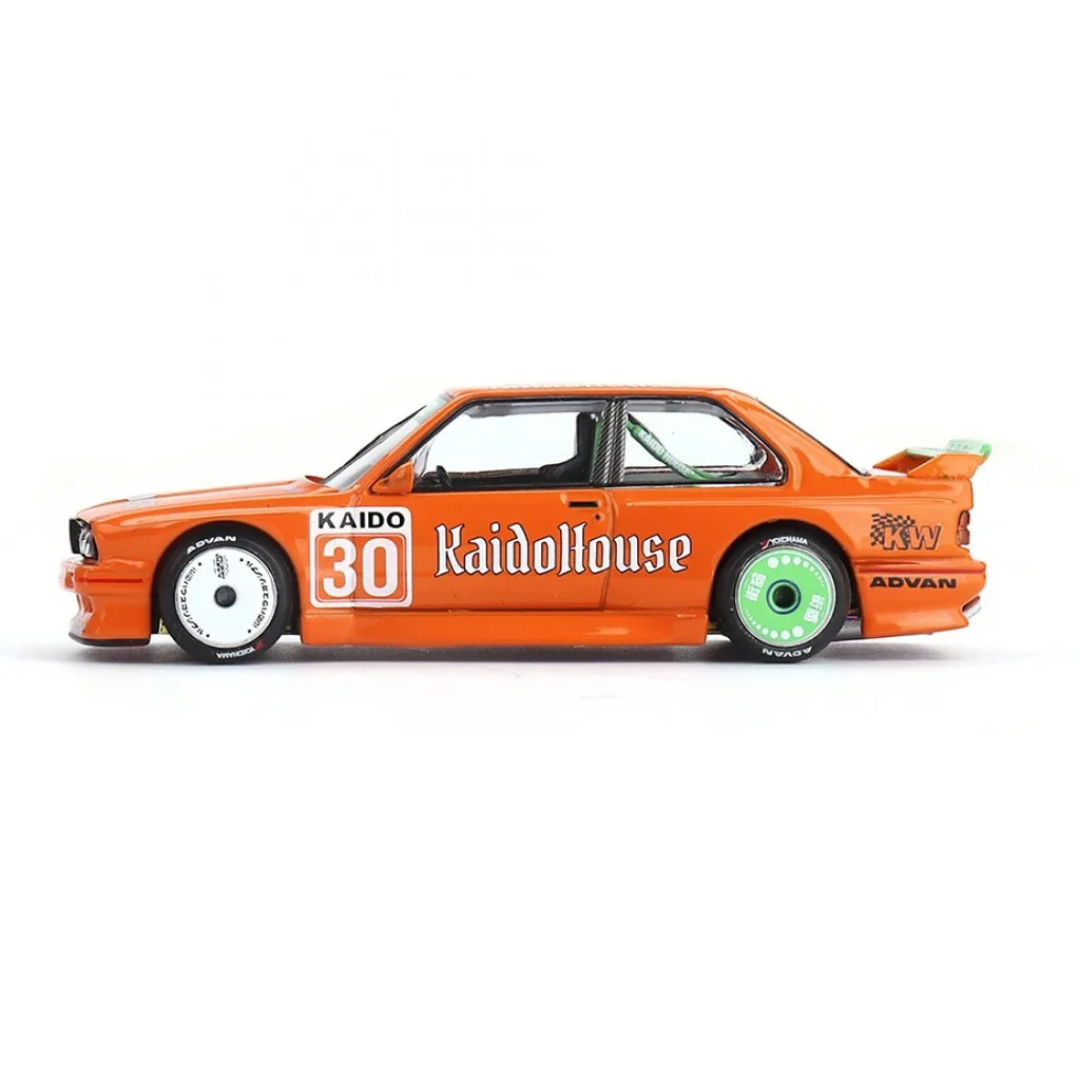 Kaido House x Mini GT BMW M3 (E30) Kaidohaus V1 Orange 1:64 Diecast Widebody Car - KHMG177