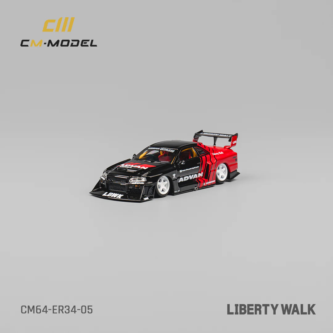 CM-Model Nissan Skyline ER34 Liberty Walk Advan Livery – CM64-ER34-05