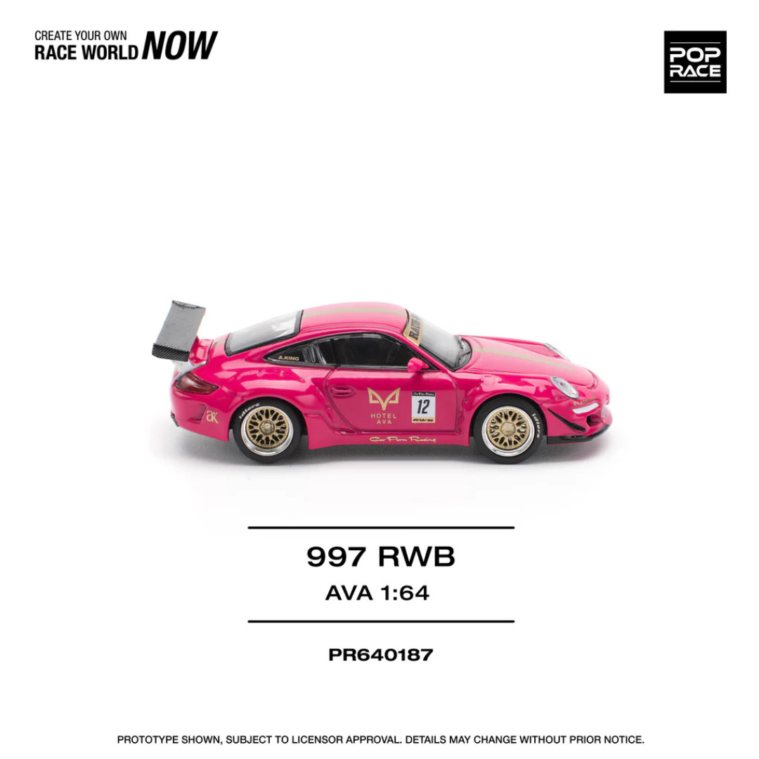 Pop Race Porsche 911 (997) RWB AVA Pink – PR640187