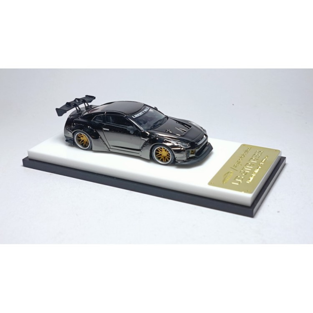 My Model Collect 1:64 Nissan GT-R (R35) Liberty Walk Chrome Gun Grey Limited Edition – MC640004E