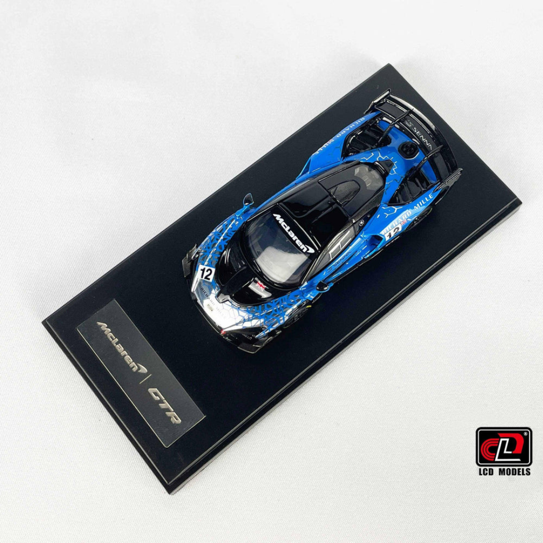 LCD Models McLaren Senna GTR #12 Richard Mille Blue Hypercar -LCD64024-BU
