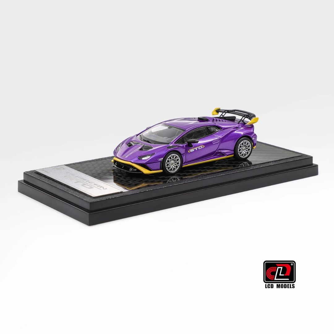 LCD Models Lamborghini Huracán STO Purple/Yellow Track Supercar - LCD64043-PU