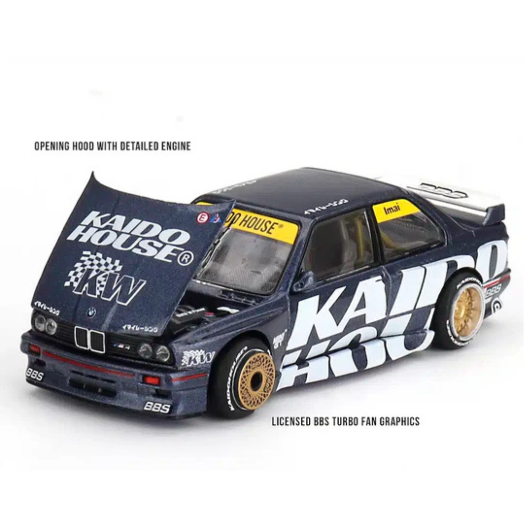 Kaido House x Mini GT BMW M3 (E30) Kaido Works V1 1:64 Diecast Widebody Car - KHMG154