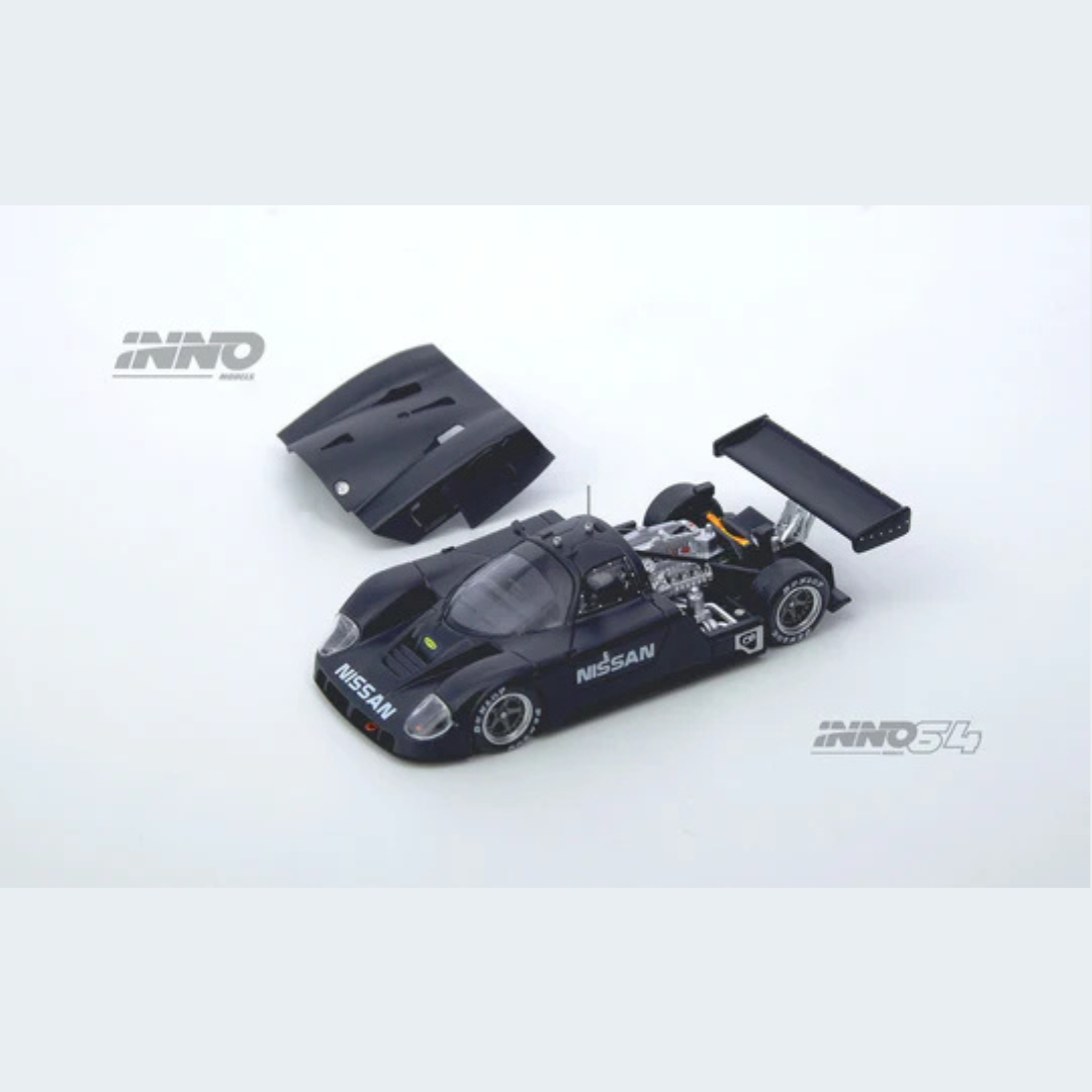 INNO64 Nissan R89C Le Mans Shakedown Test Paul Ricard 1988 Matte Black 1:64 Diecast Racing Car - IN64-R89C-LMT1988