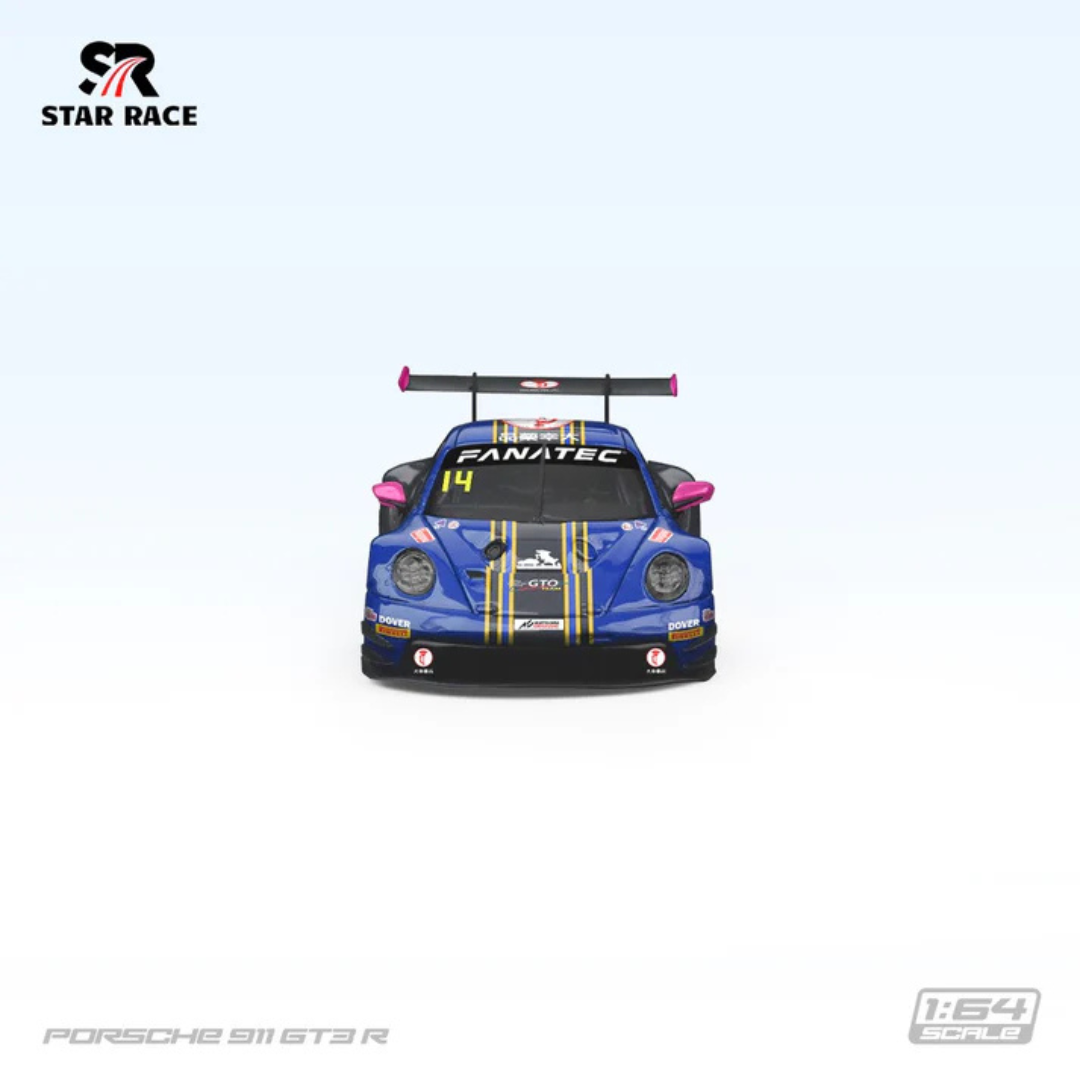 Star Race Porsche 911 GT3 R #14 GT6 Racing Blue/Black 1:64 Diecast Motorsport Car - SR64038