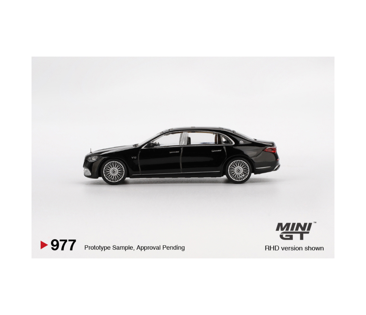 MINI GT Mercedes-Maybach S 680 Black RHD 1:64 Scale Diecast Metal Toy Car #977