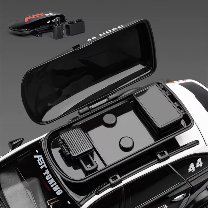 Audi RS6 Avant Off-Road Rally Edition 1:24 Scale Diecast Metal Toy Car Model (Black/White/Orange)