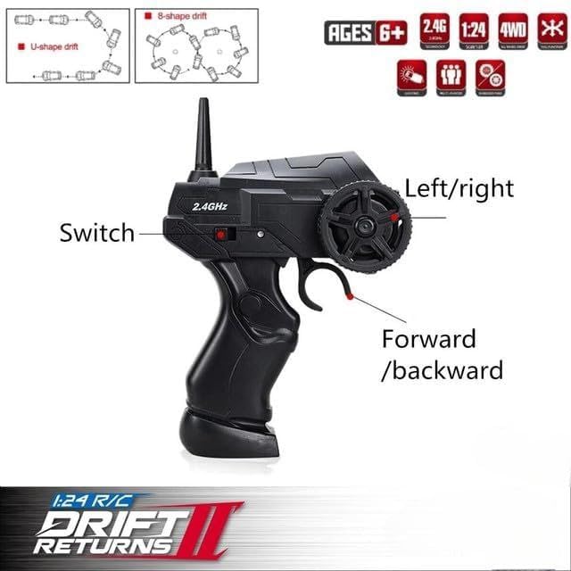 1:16 Scale High-Speed RC Drift Racing Car – VAKOS Edition | 30 km/h 4WD Remote Control Metal Toy Car for Kids & Collectors (Blue)