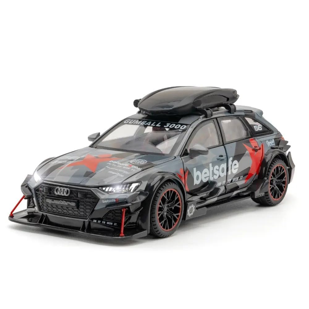 Premium Audi RS6 Avant Gumball 3000 Edition 1:24 Scale Diecast Metal Toy Car Model