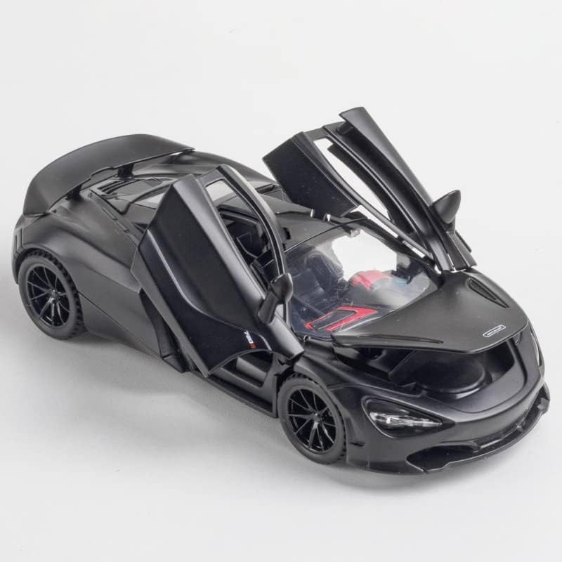 Premium McLaren 720S 1:24 Scale Diecast Metal Toy Car Model with Opening Doors (Black)