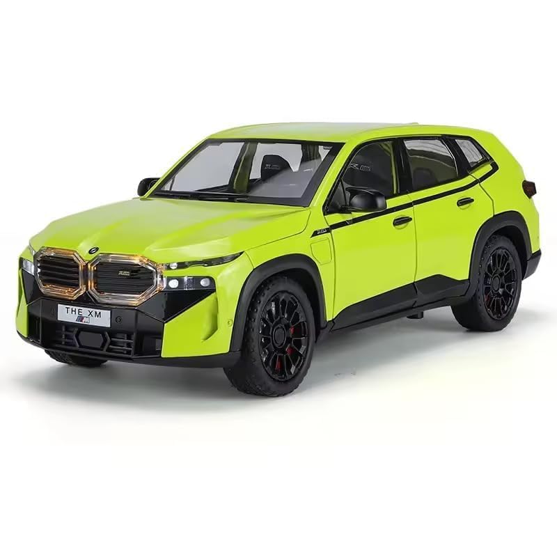 BMW XM 1:24 Scale Diecast Metal Toy Car Model – Premium Collectible SUV with Opening Doors & Detailed Interiors (Neon Yellow)