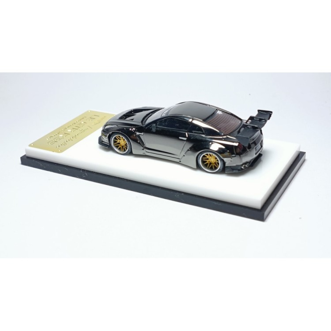 My Model Collect 1:64 Nissan GT-R (R35) Liberty Walk Chrome Gun Grey Limited Edition – MC640004E