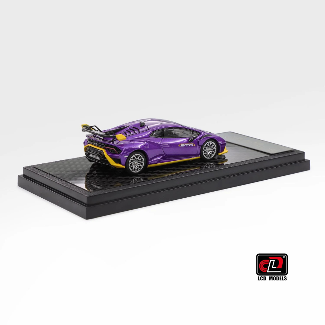 LCD Models Lamborghini Huracán STO Purple/Yellow Track Supercar - LCD64043-PU