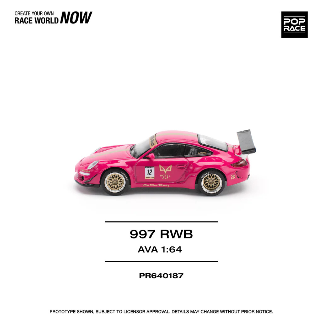 Pop Race Porsche 911 (997) RWB AVA Pink – PR640187