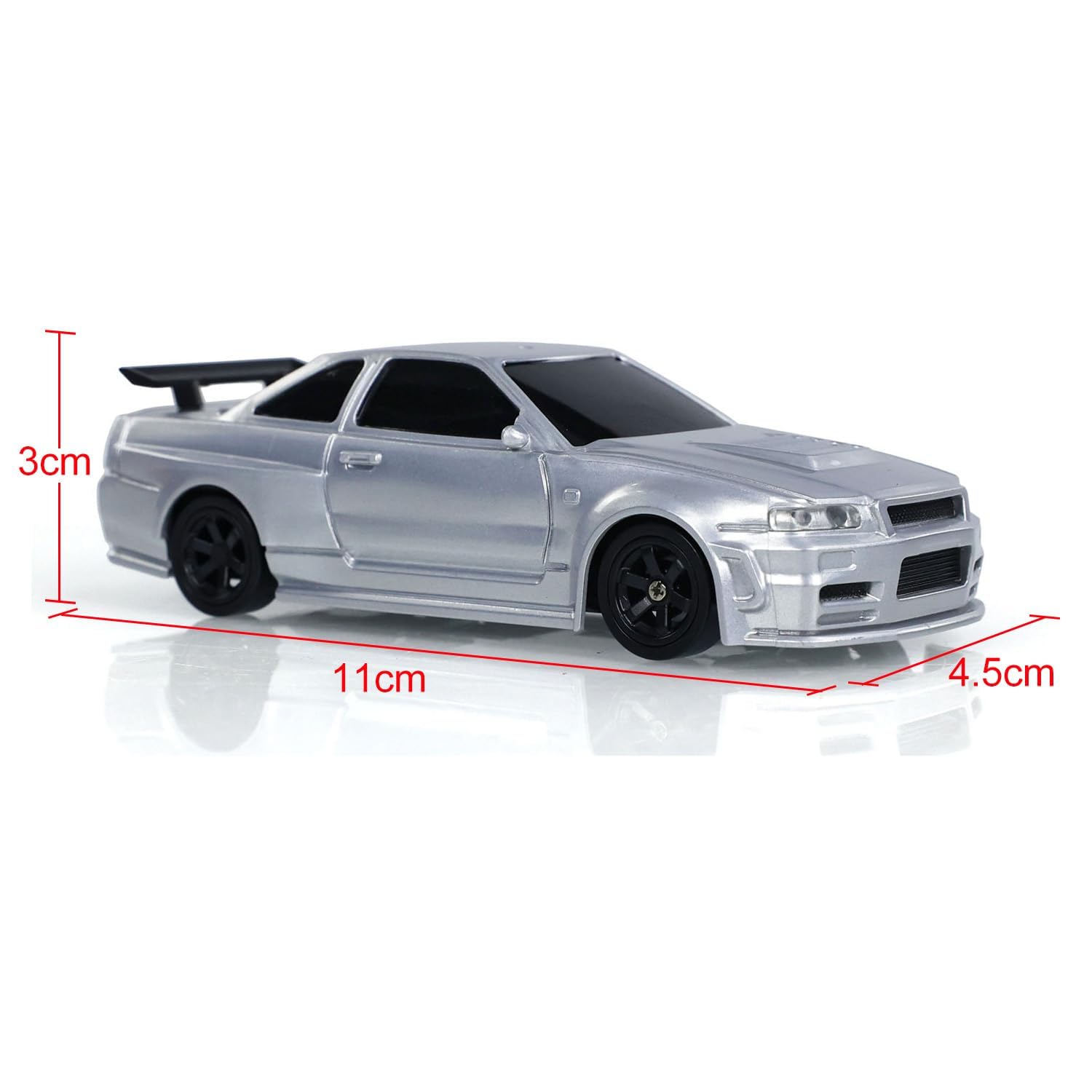 Nissan Skyline R34 1:43 Scale RC Drift Car – Premium Diecast Model with 4WD & LED Lights