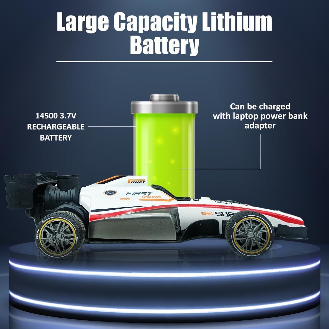 1:14 RC Formula Racing Car with Spray Exhaust, LED Lights & High-Speed Remote Control – Premium Racing RC Toy Car