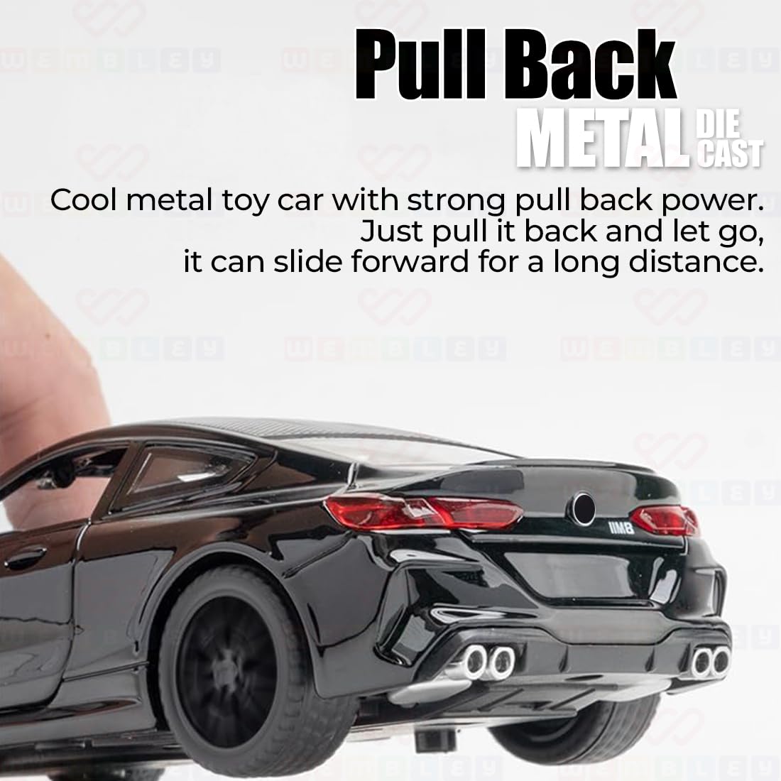 Premium BMW M8 Coupe Diecast Model Car – 1:32 Scale Metal Toy Car with Lights, Sound & Opening Doors