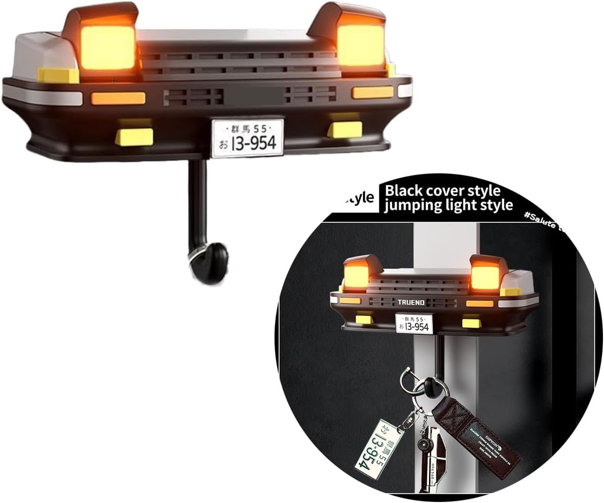 Trueno AE86 Car Design Wall Mounted Key Holder with LED Lights – Premium ABS Plastic Decorative Holder
