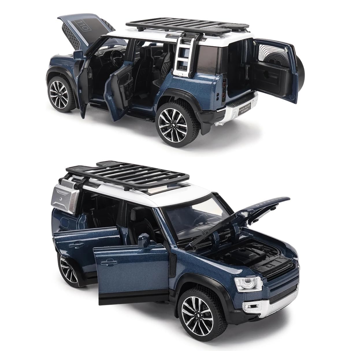 Land Rover Defender 1:32 Scale Premium Metal Diecast SUV Toy Car Model with Opening Doors, Lights & Sound