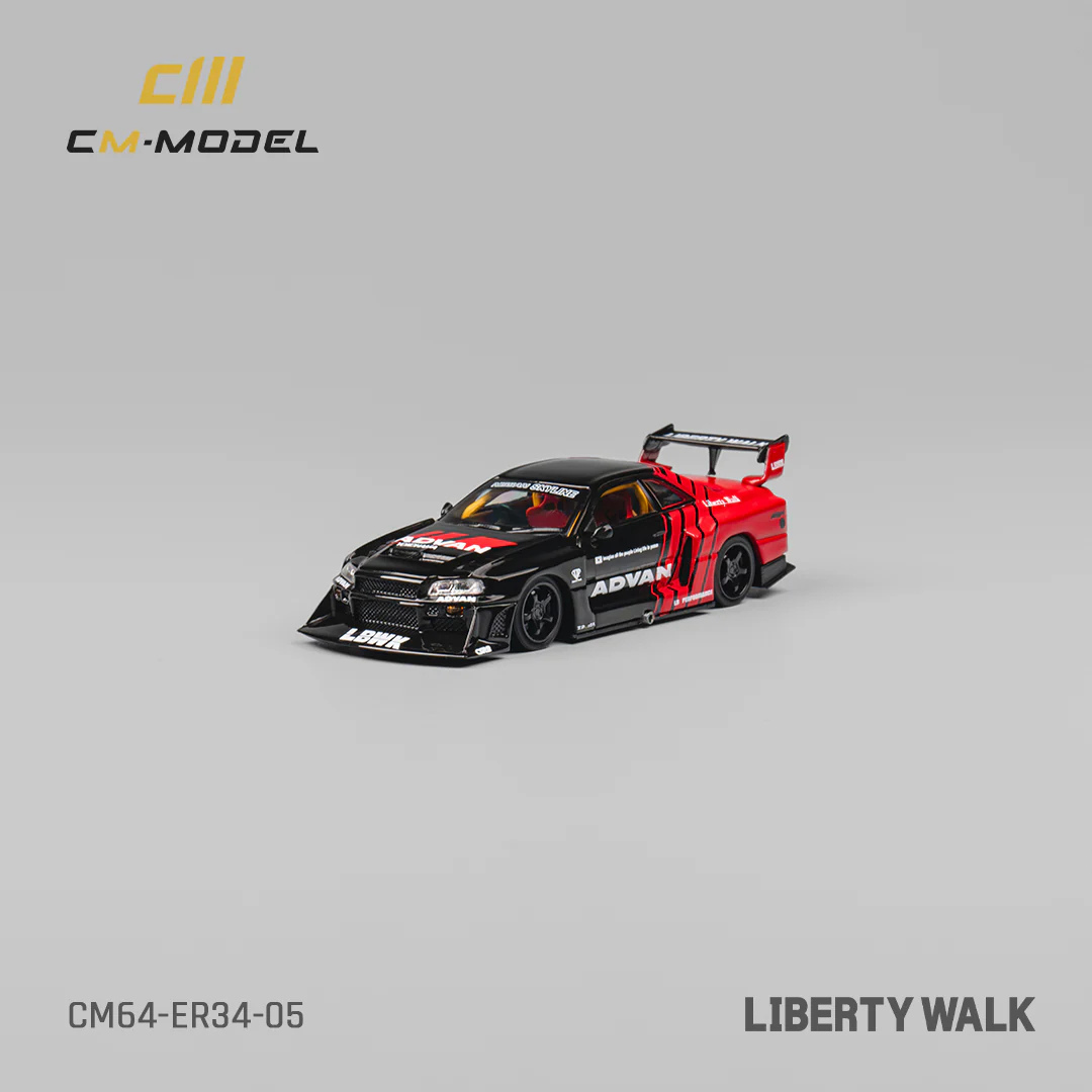 CM-Model Nissan Skyline ER34 Liberty Walk Advan Livery – CM64-ER34-05