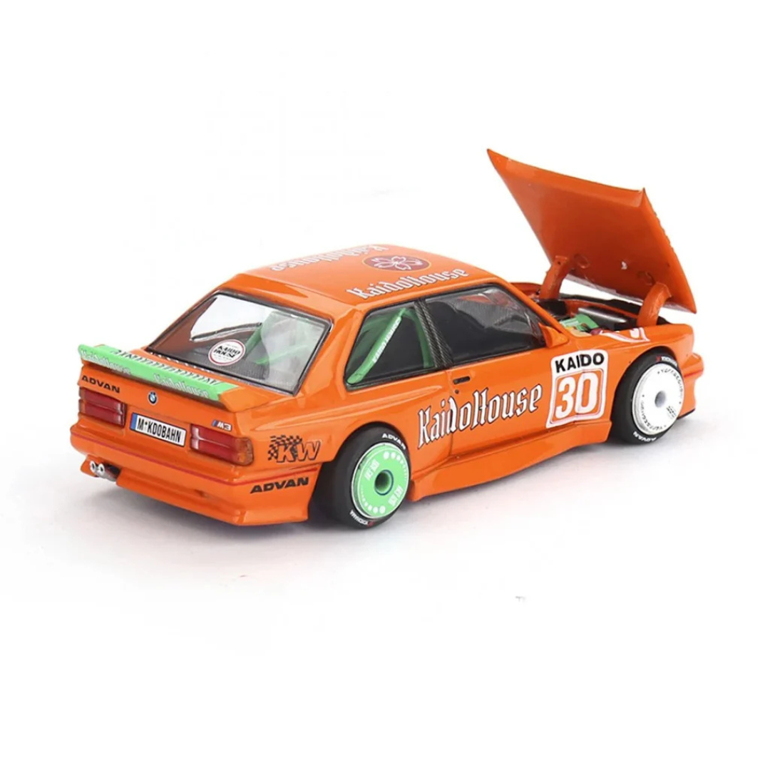 Kaido House x Mini GT BMW M3 (E30) Kaidohaus V1 Orange 1:64 Diecast Widebody Car - KHMG177