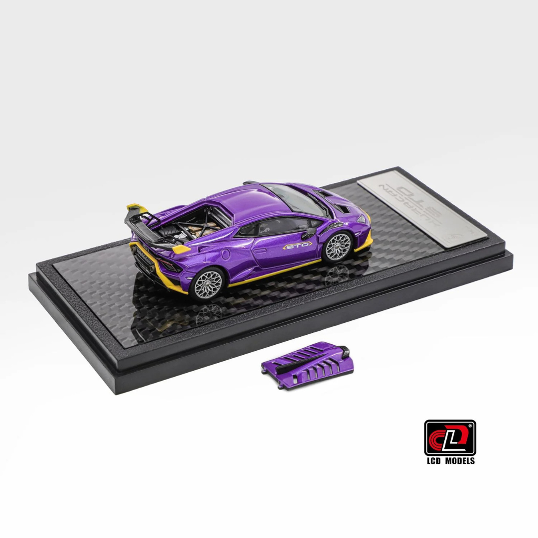 LCD Models Lamborghini Huracán STO Purple/Yellow Track Supercar - LCD64043-PU