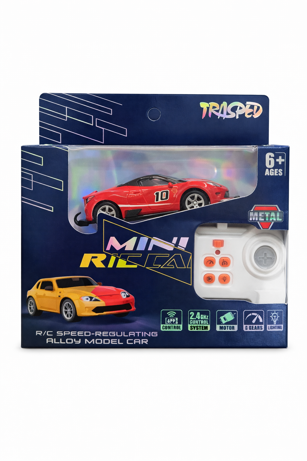 Trasped Ferrari Mini RC Supercar – 2.4GHz Remote Control Metal Racing Toy Car (Red)