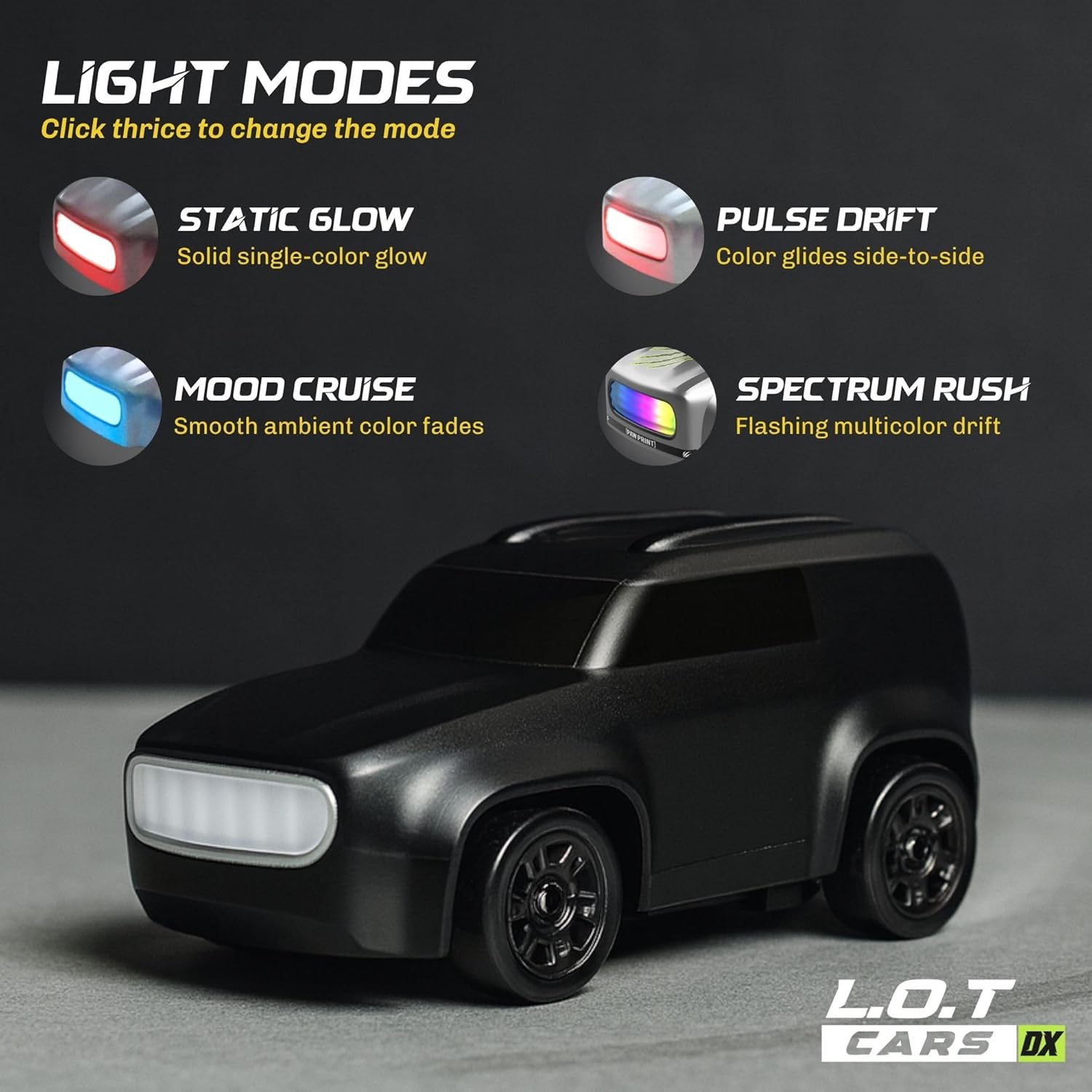 Mini RC Drift Car 1:64 Scale Rechargeable Metal Body Toy Car with Remote Control, LED Lights & Accessories