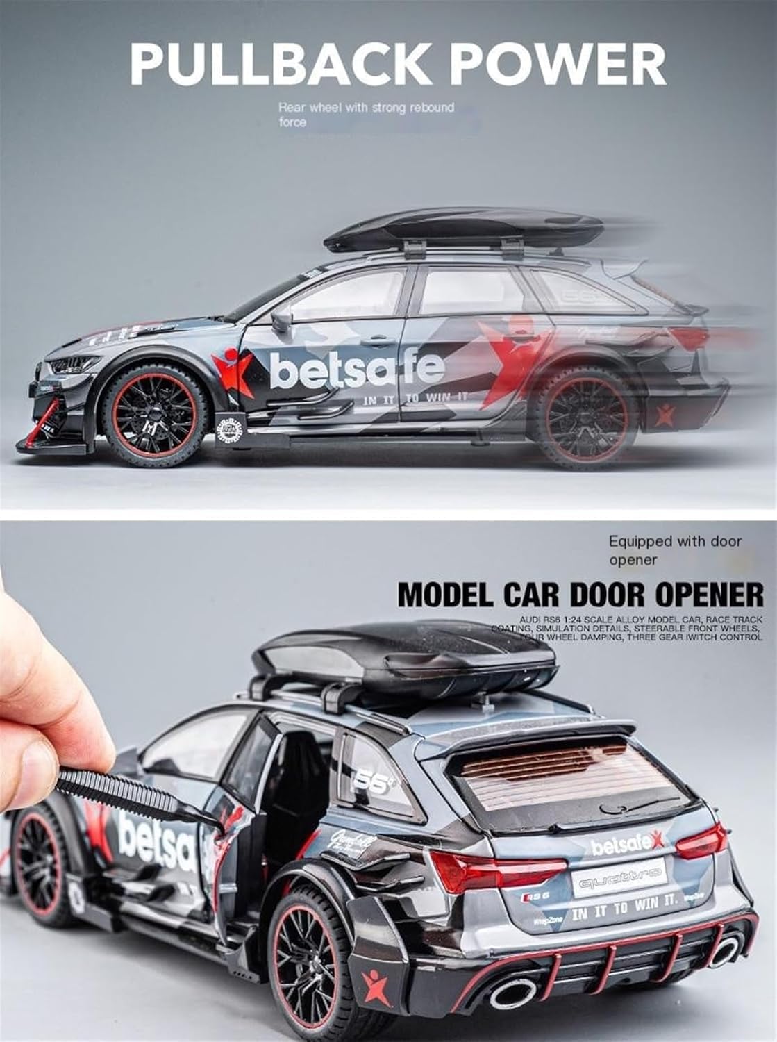Premium Audi RS6 Avant Gumball 3000 Edition 1:24 Scale Diecast Metal Toy Car Model