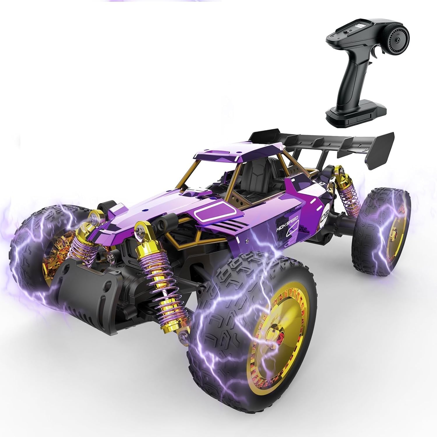 SULONG Fast Dragon 1:14 Purple High-Speed Alloy RC Car – Diecast Metal Drift Buggy with 2.4G Remote Control (Purple Edition)