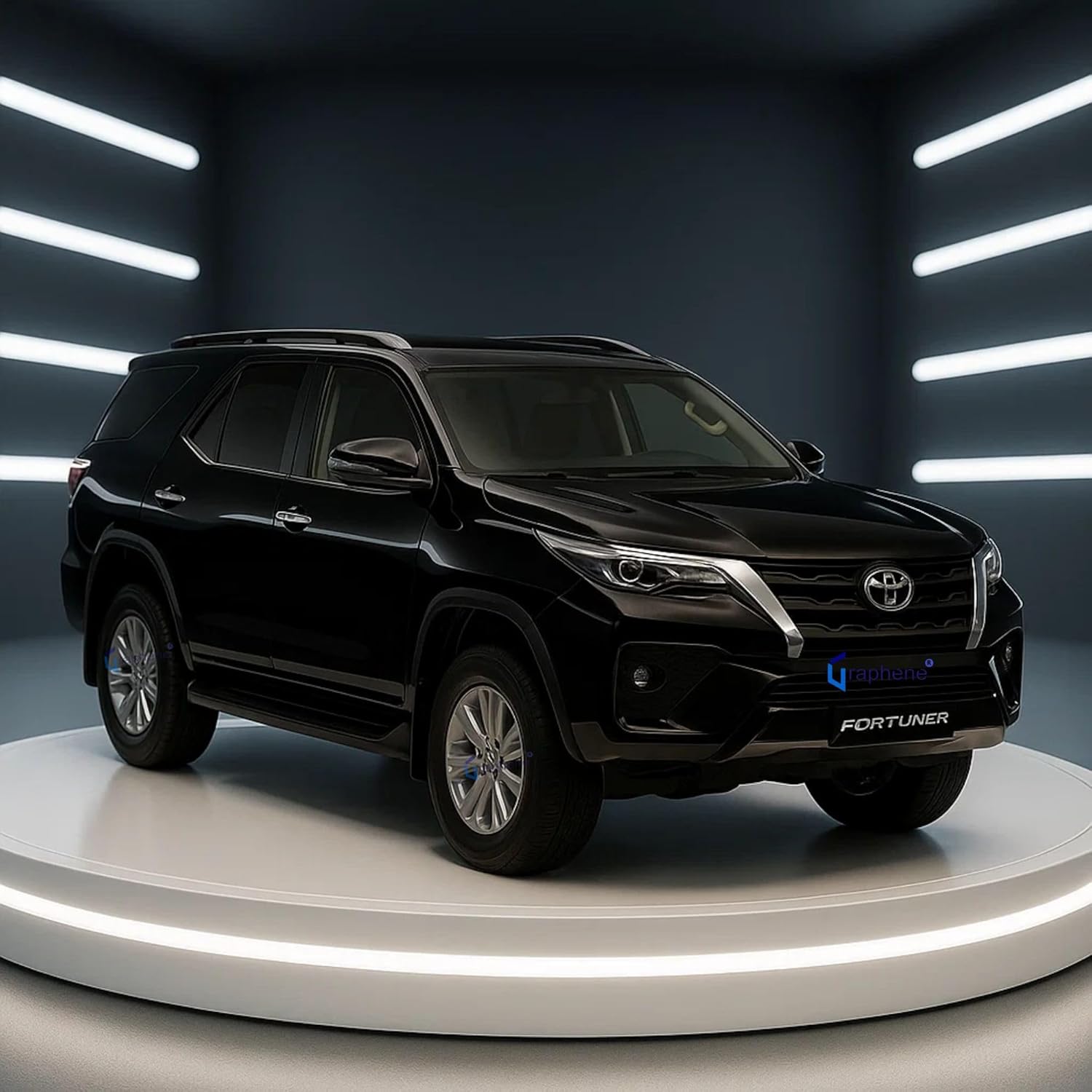 Toyota Fortuner 1:36 Scale Diecast Metal SUV Toy Car – Premium Black Collectible Model