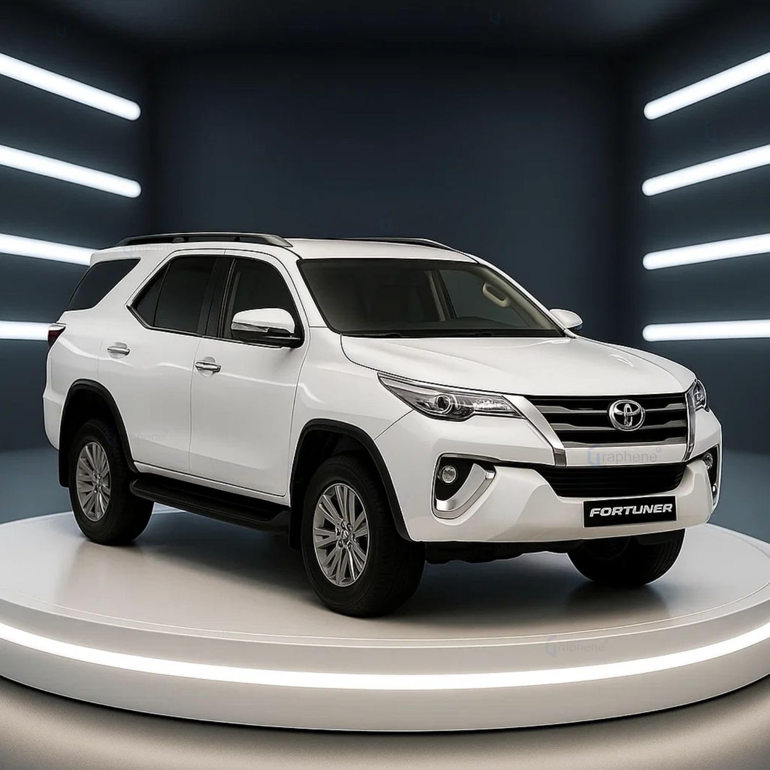 Toyota Fortuner 1:36 Scale Diecast Metal SUV Toy Car – White Premium Collectible Model
