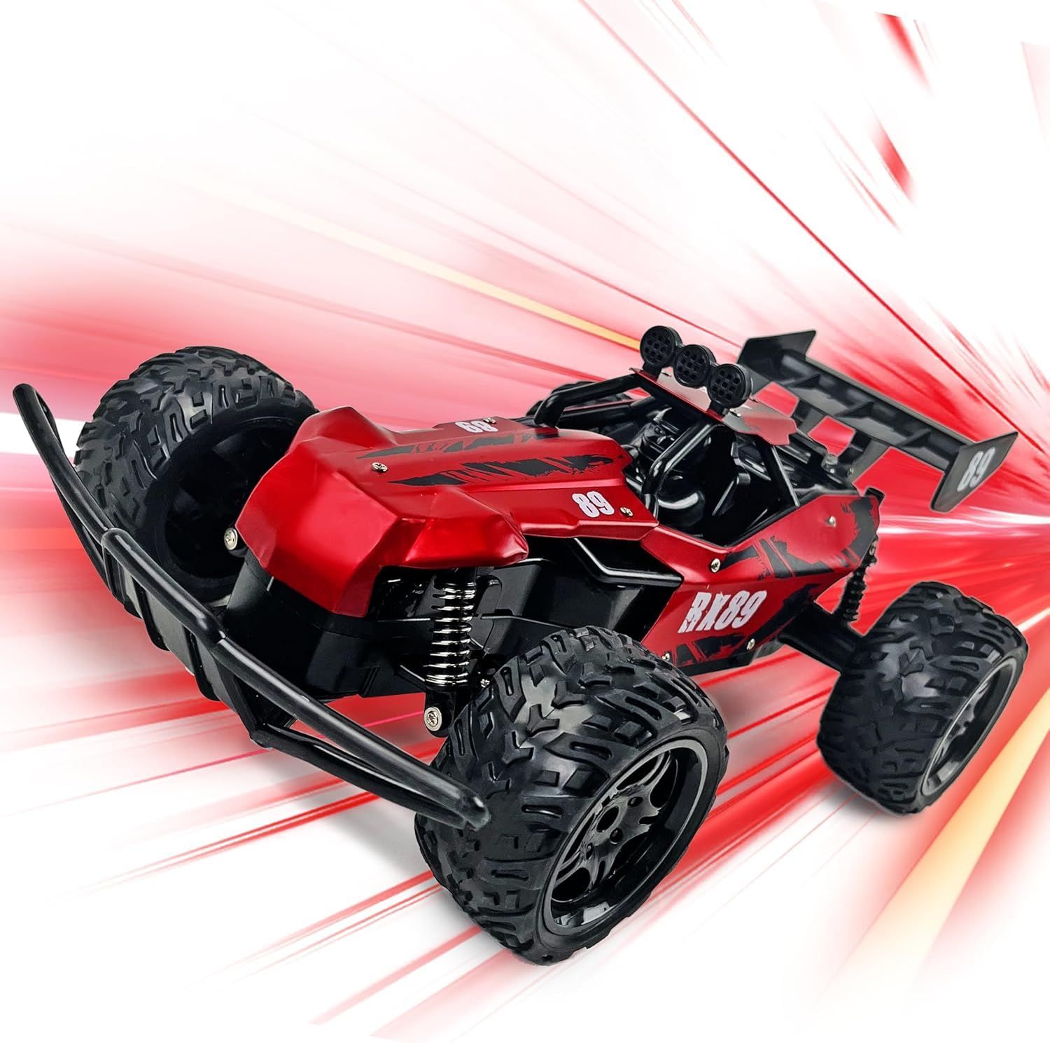 High-Speed RC Buggy Car – 1:14 Scale Off-Road Racing Remote Control Car with Shock Absorbers & Rubber Tyres (Red)