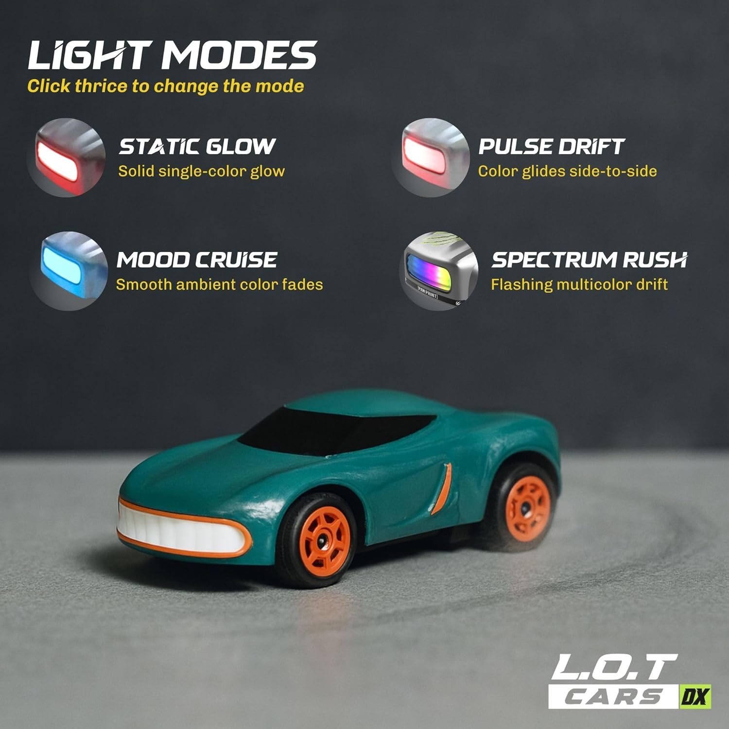 Mini RC Drift Car 1:64 Scale Rechargeable Metal Body Toy Car with Remote Control, LED Lights & Accessories