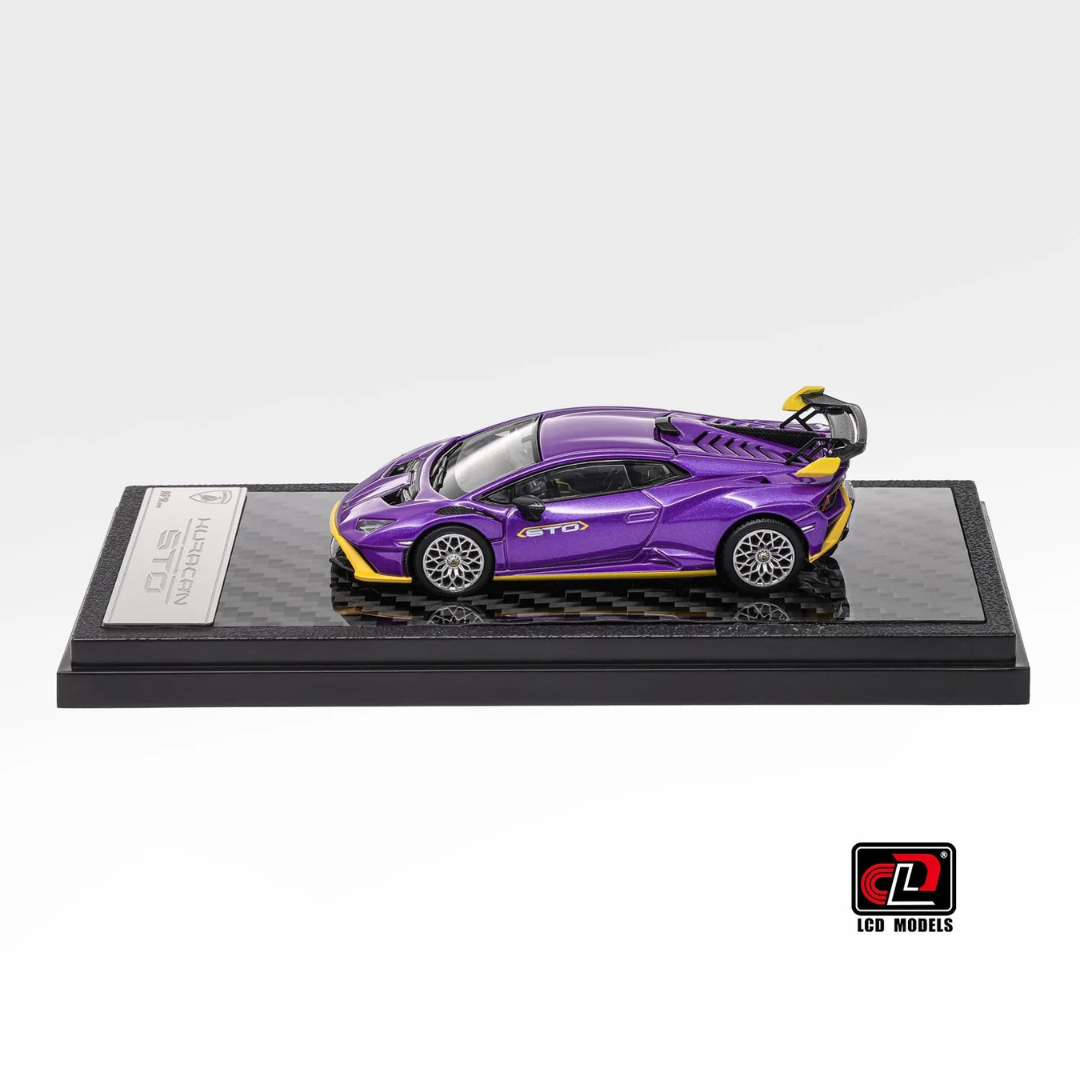 LCD Models Lamborghini Huracán STO Purple/Yellow Track Supercar - LCD64043-PU