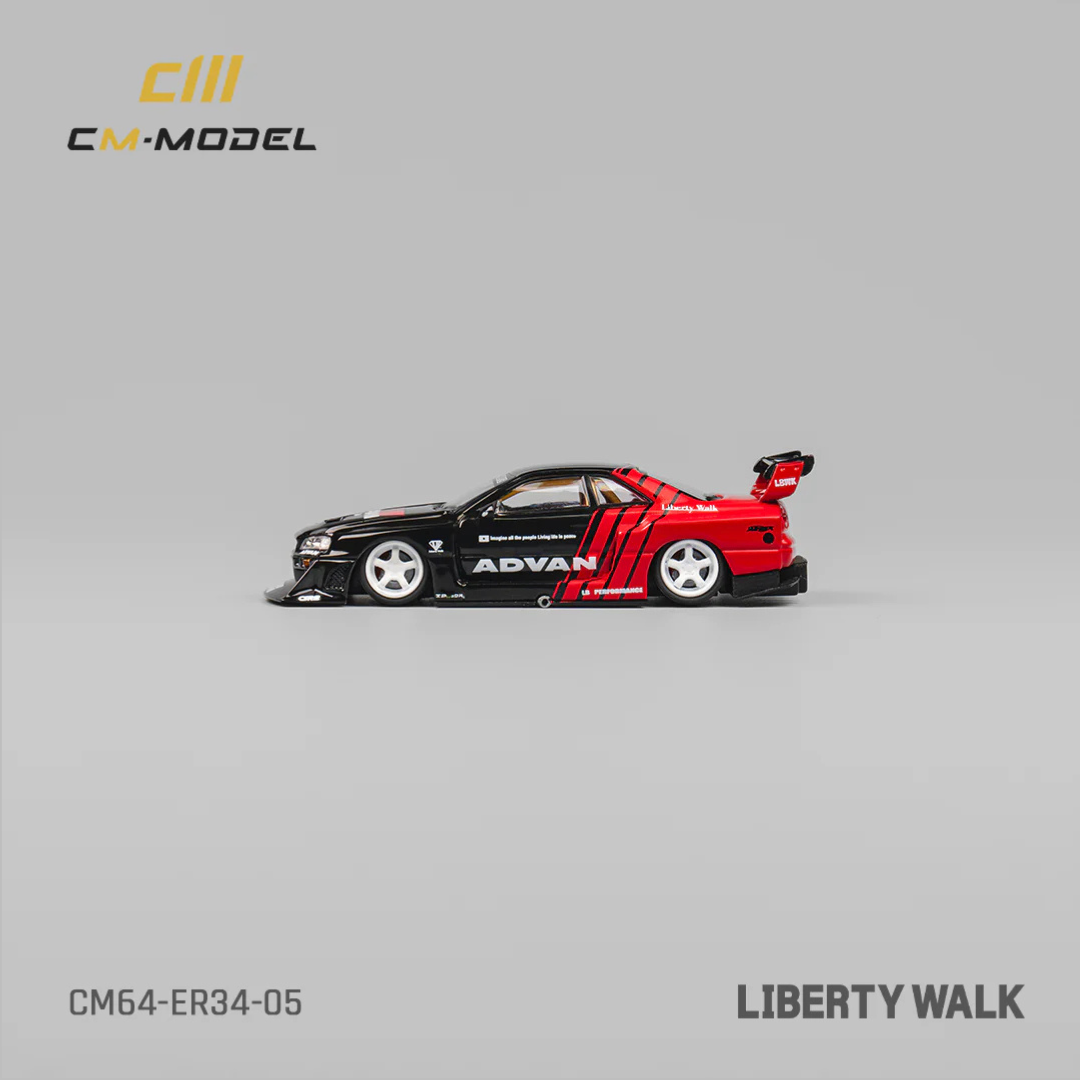 CM-Model Nissan Skyline ER34 Liberty Walk Advan Livery – CM64-ER34-05