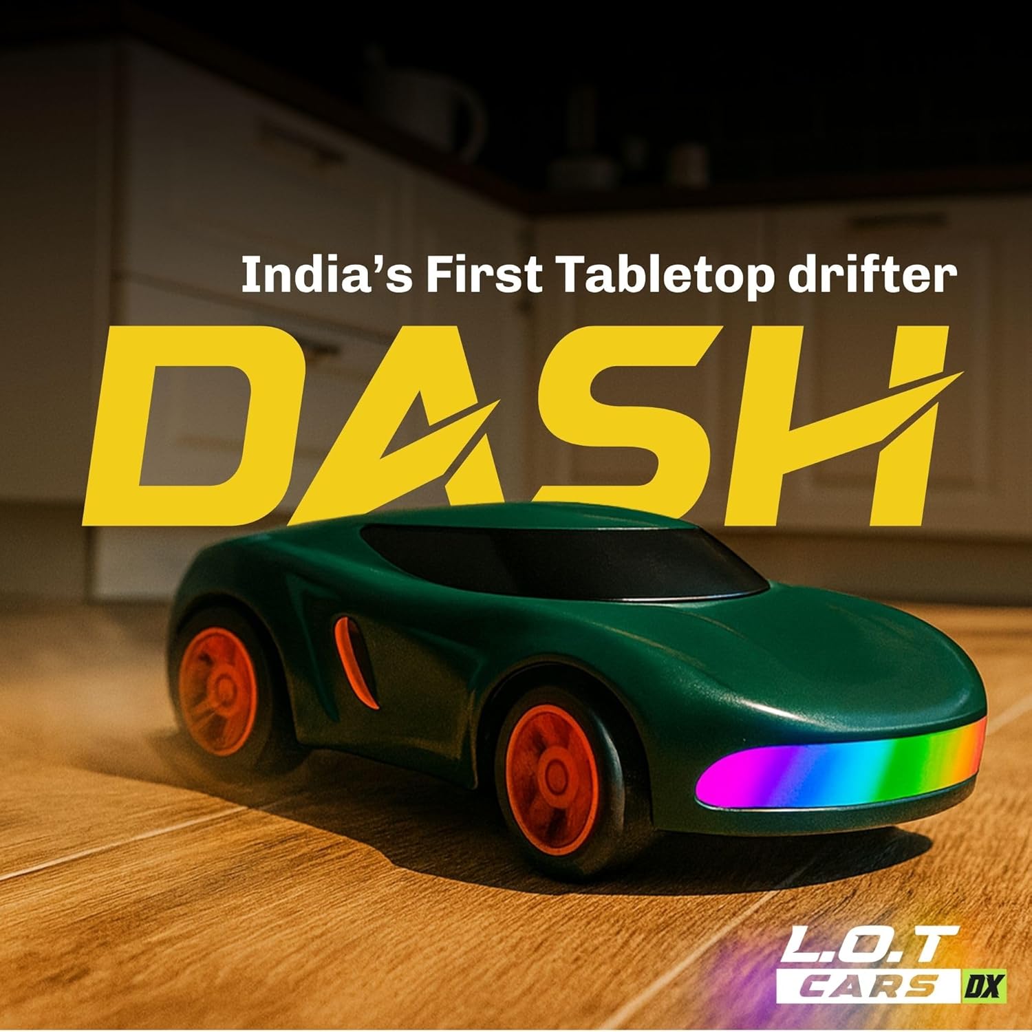 Mini RC Drift Car 1:64 Scale Rechargeable Metal Body Toy Car with Remote Control, LED Lights & Accessories