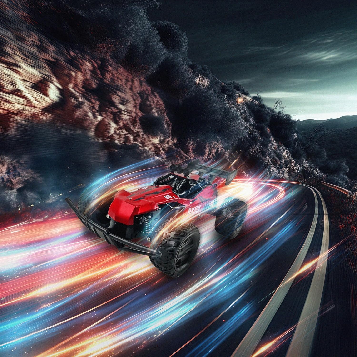 High-Speed RC Buggy Car – 1:14 Scale Off-Road Racing Remote Control Car with Shock Absorbers & Rubber Tyres (Red)