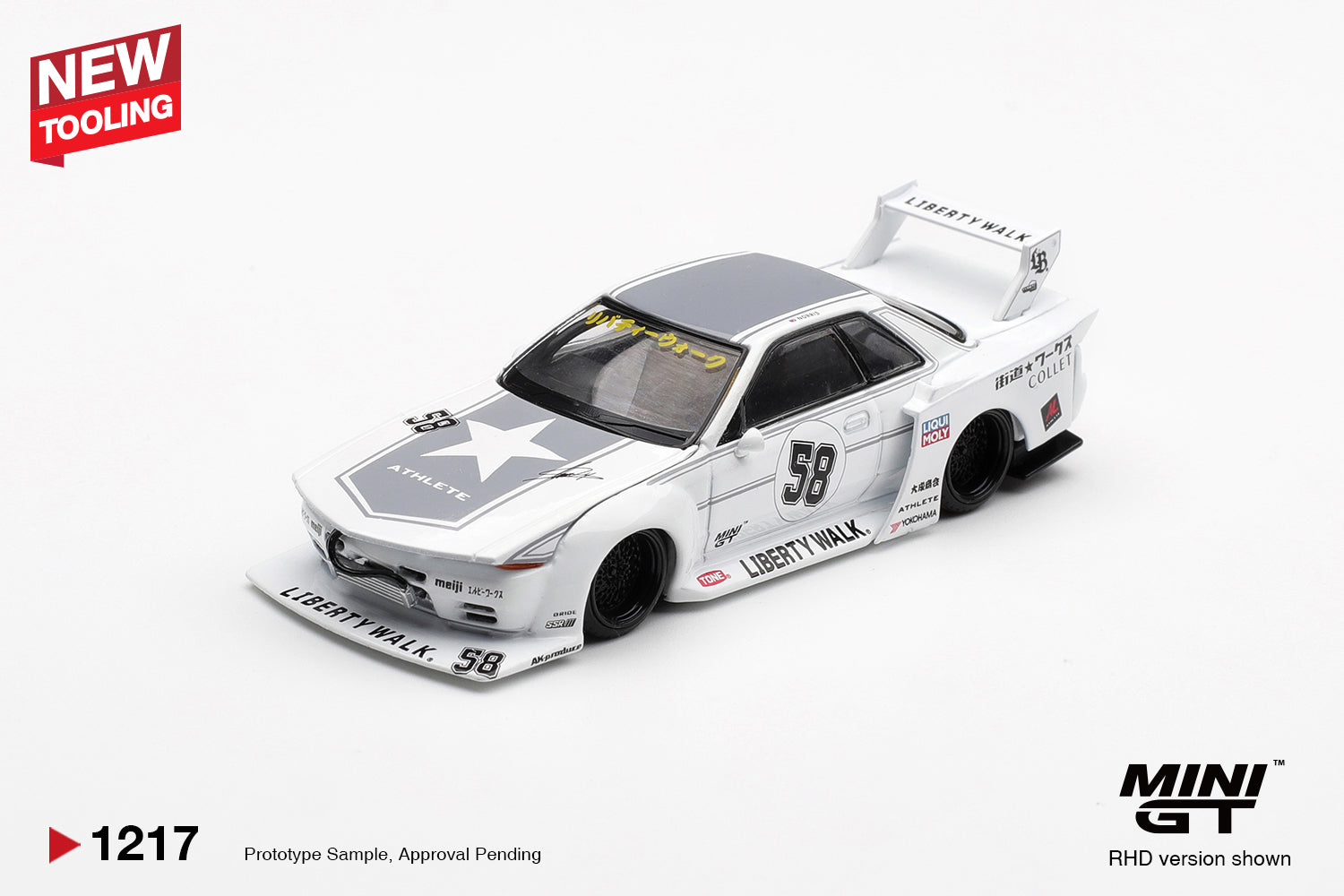 Mini GT Nissan Skyline GT-R (R32) LB-Kaido Works TAS 2025 White - MGT01217-R - Box Version