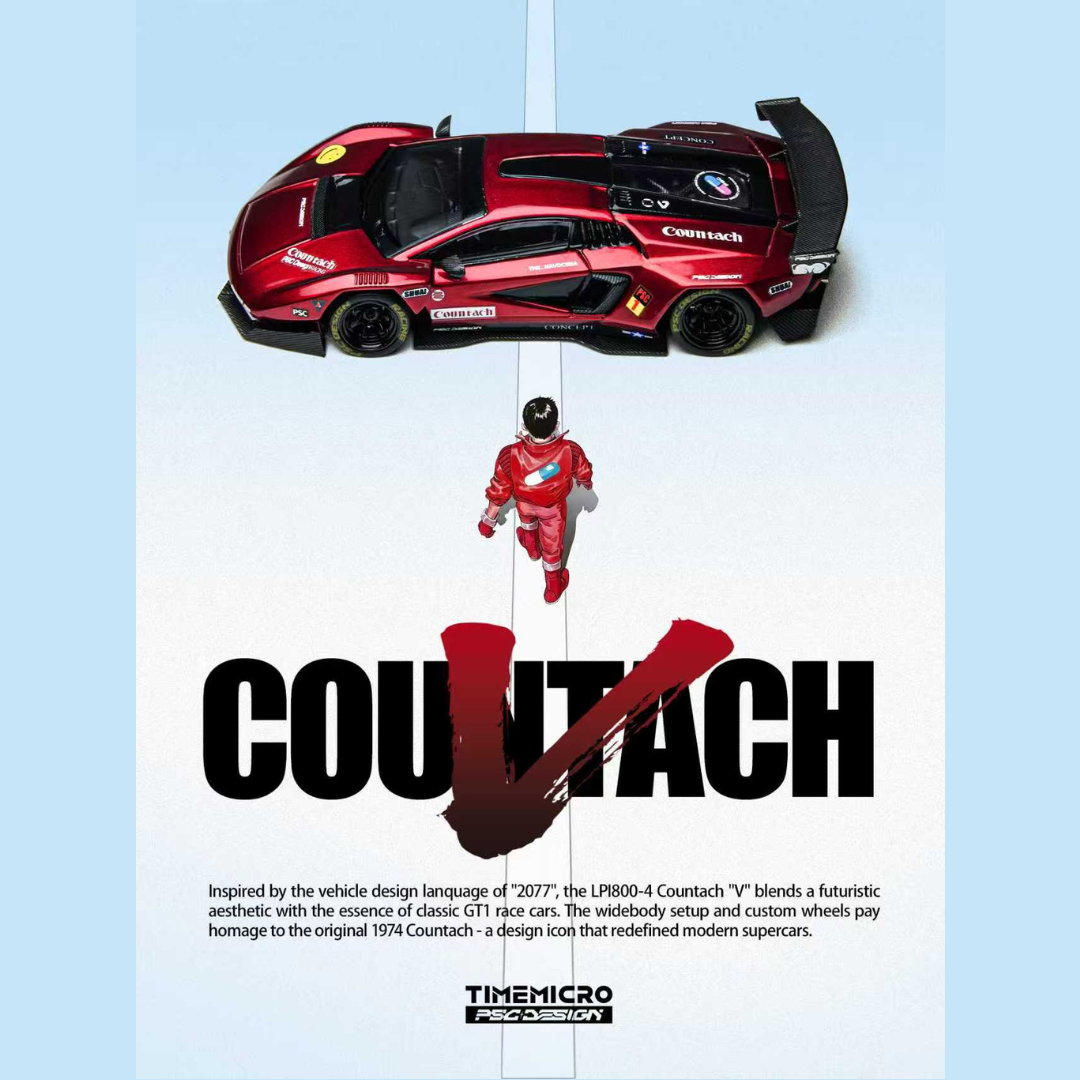 Time Micro x PSC Design Countach "V" Scarlet Red - TM647705