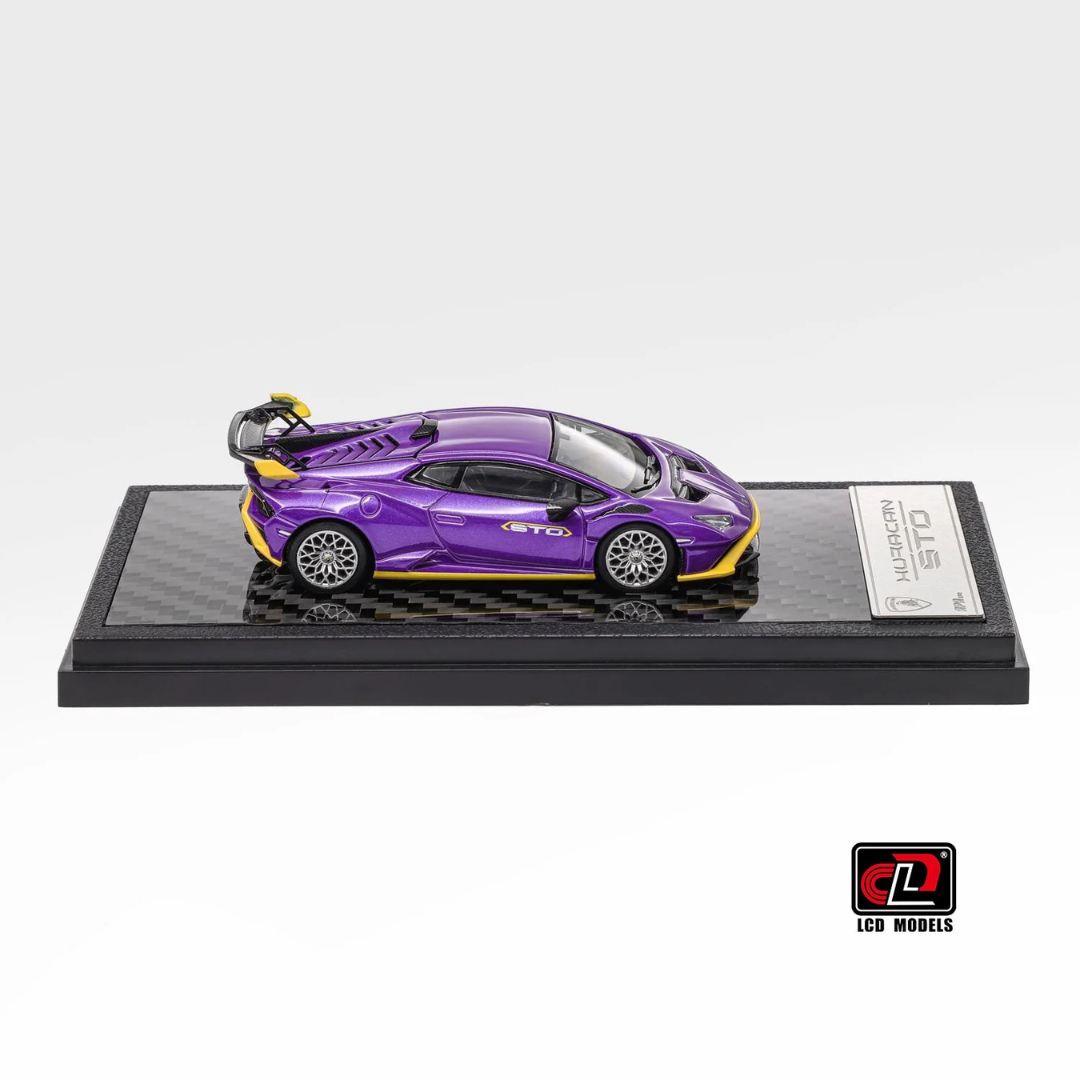 LCD Models Lamborghini Huracán STO Purple/Yellow Track Supercar - LCD64043-PU