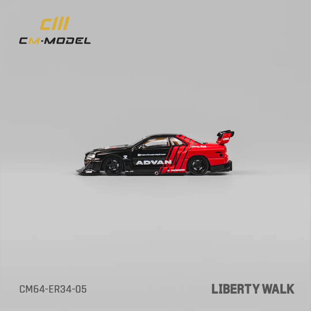 CM-Model Nissan Skyline ER34 Liberty Walk Advan Livery – CM64-ER34-05