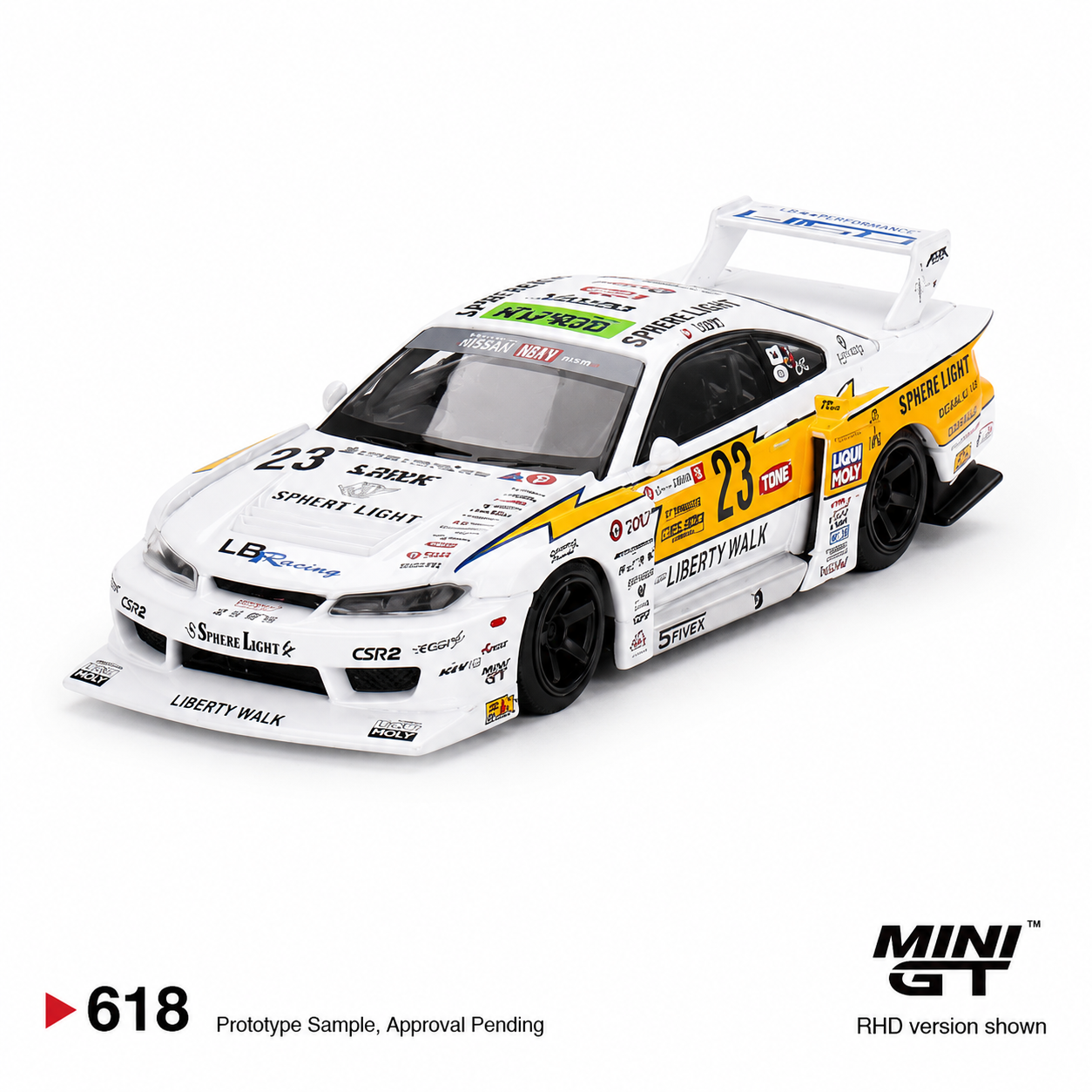 MINI GT Nissan Silvia S15 LB-Super Silhouette Sphere Light - Blister Version #618