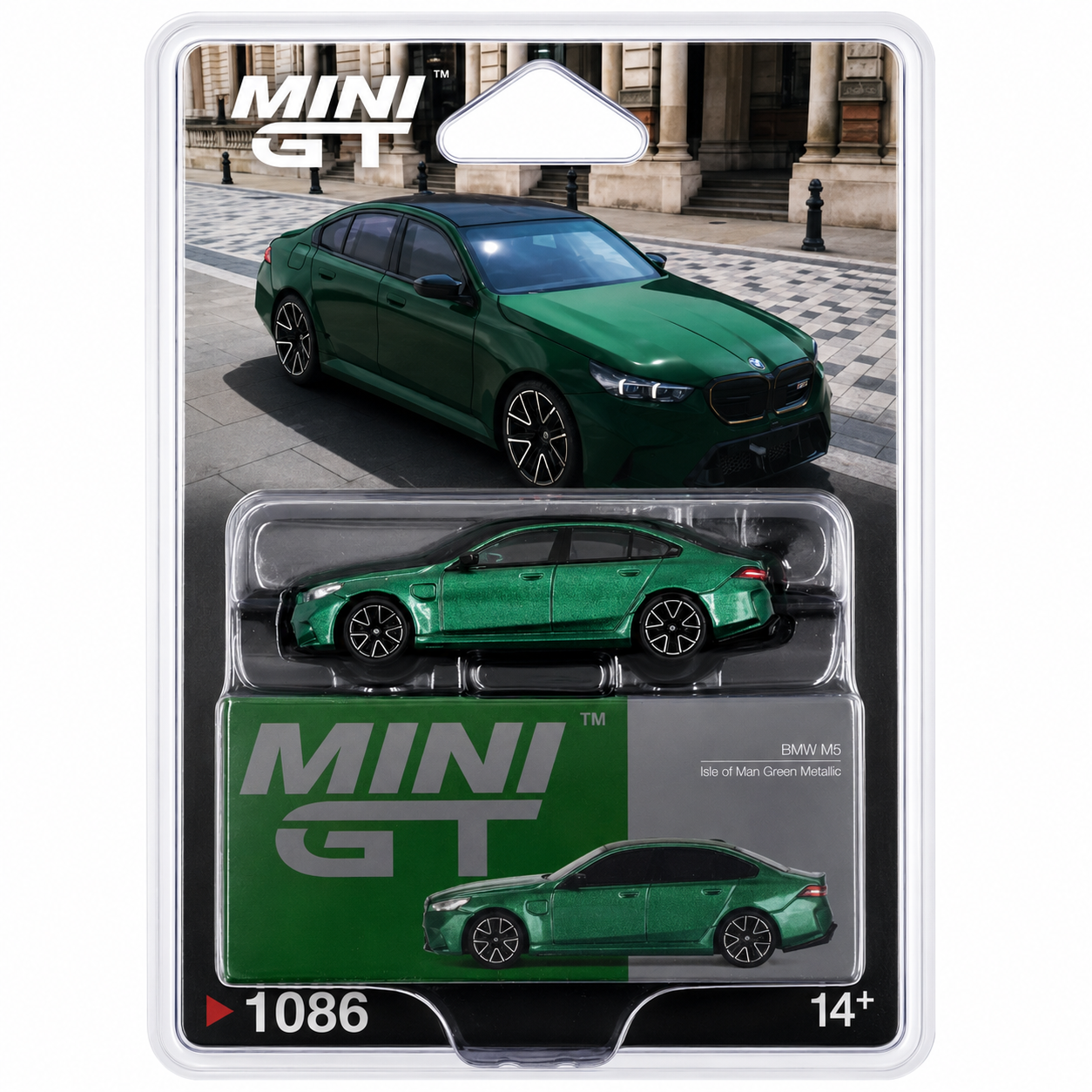 MINI GT BMW M5 Isle of Man Green Metallic - Blister Version #1086