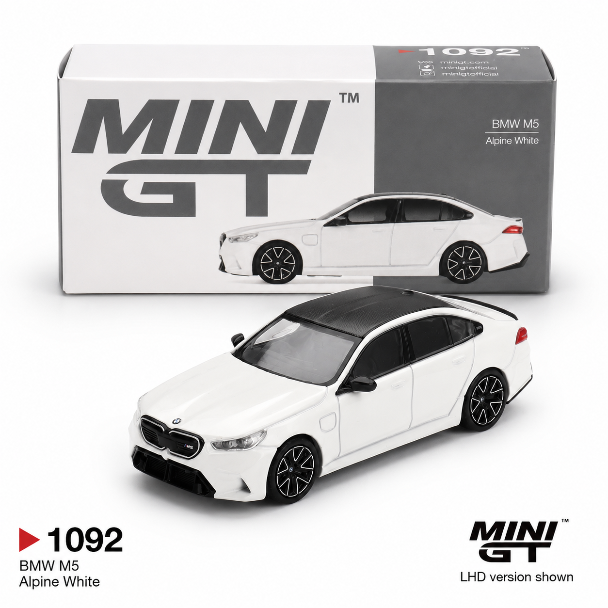 MINI GT BMW M5 Alpine White - Box Version #1092