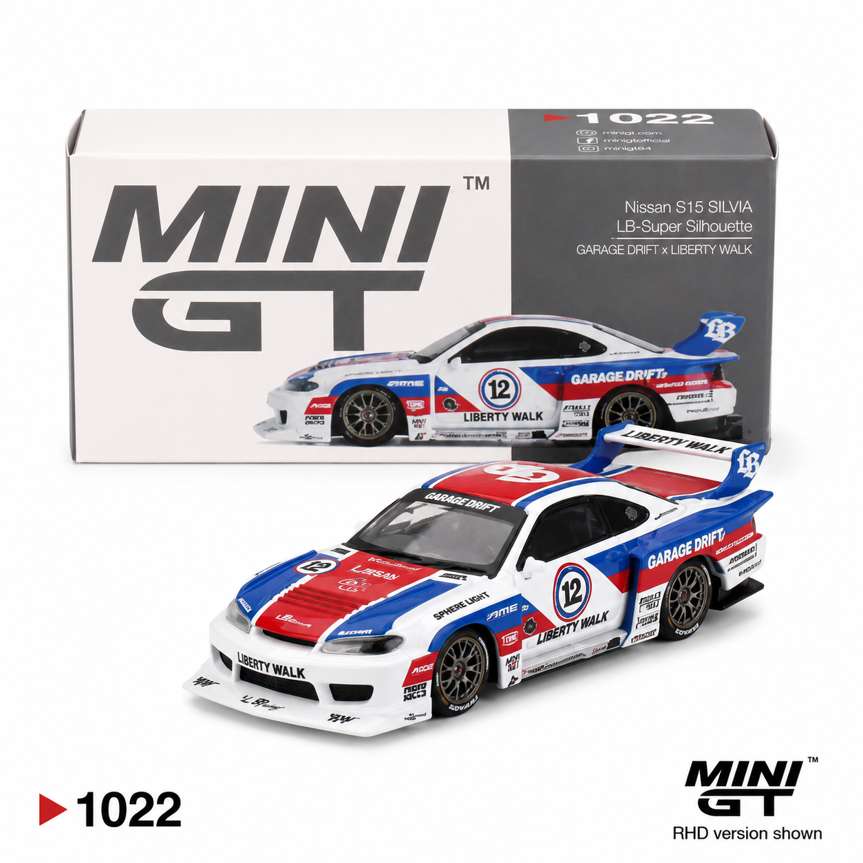 MINI GT Nissan Silvia S15 LB-Super Silhouette GARASHiFT x LBWK 2025 1:64 Scale Diecast Metal Model Car