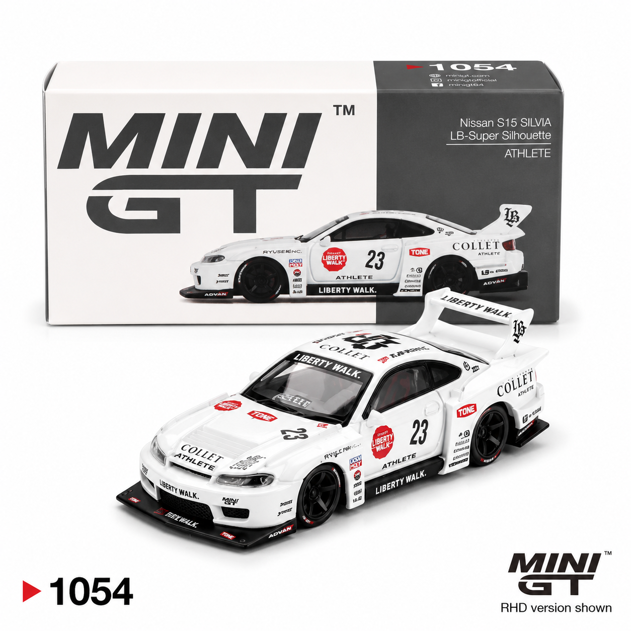 MINI GT Nissan Silvia S15 LB-Super Silhouette ATHLETE 1:64 Scale Diecast Metal Model Car